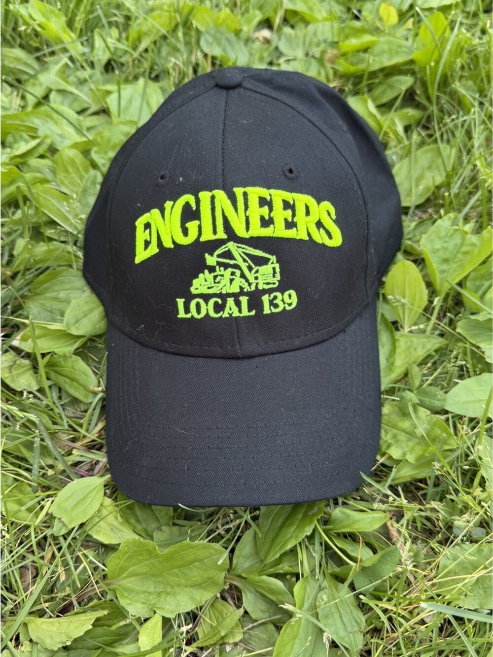 Engineers Local 139 Proud Union Made USA Black Strapback Hat Operating Engineers